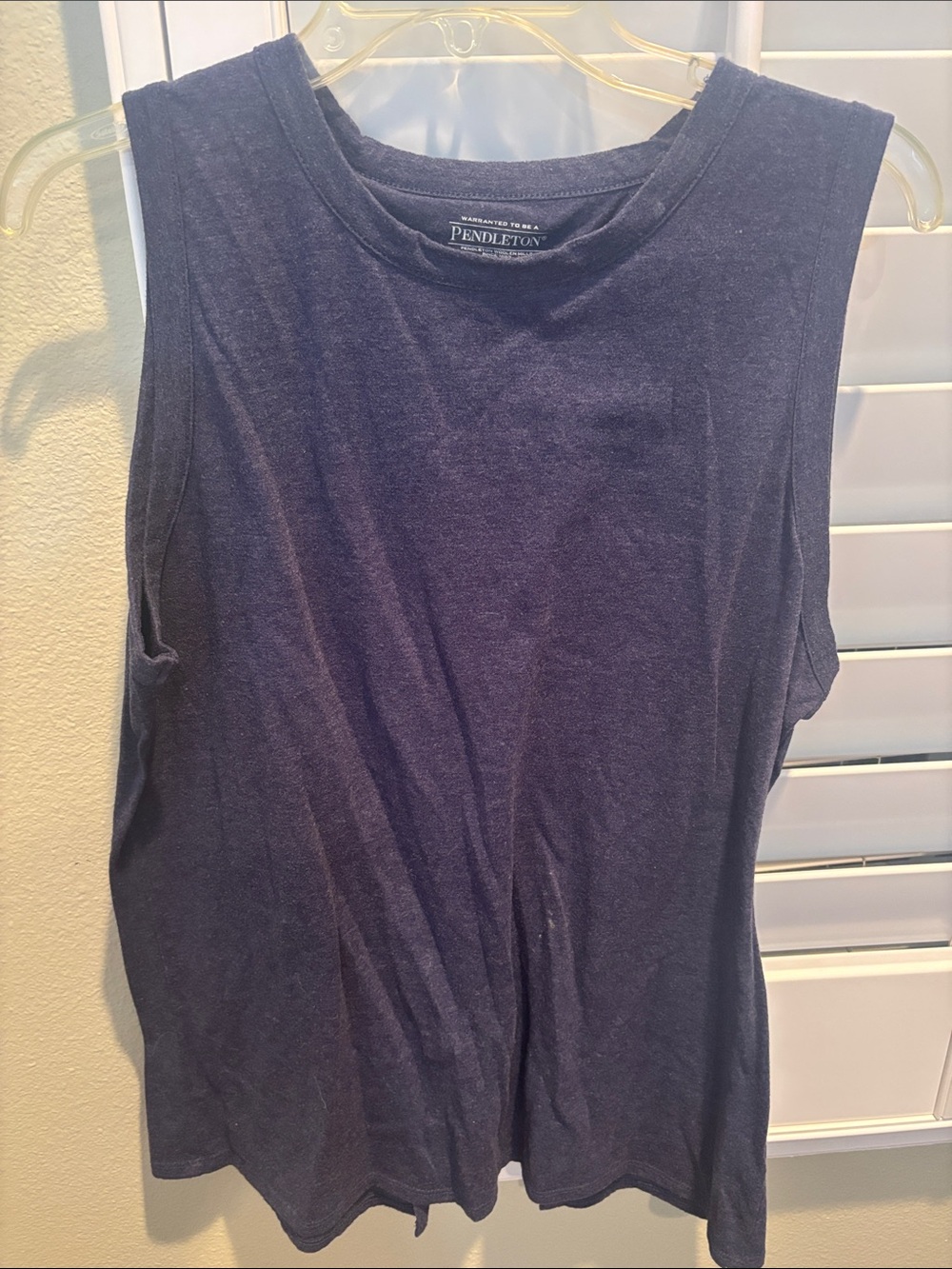 Pendleton Navy Crewneck Sleeveless Top